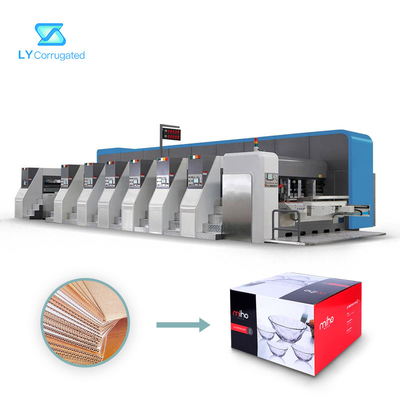 Drucker Slotter Machine Two TUV Flexo färben 5000KG für Karton-Kasten-Verpackungs-Kasten